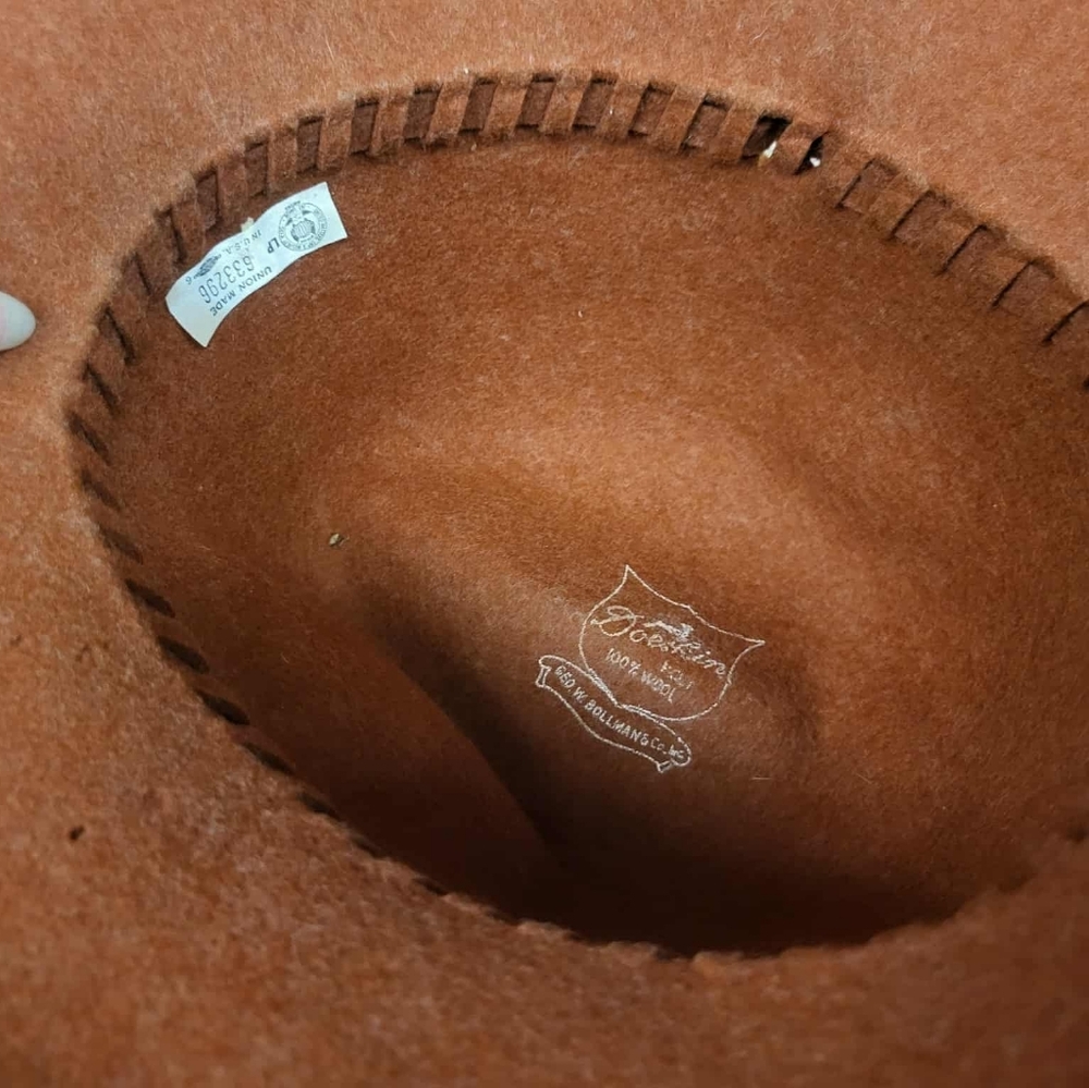 Doeskin Brown Wool Feather Hat - image 7